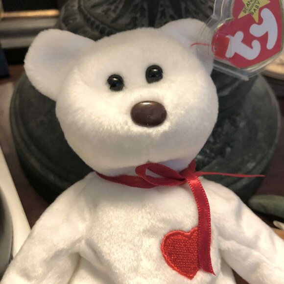 NWT Ty Original BEANIE BABIES "Valentino Bear" Born Feb 14, 1994 Rare w Errors - Picture 2 of 7
